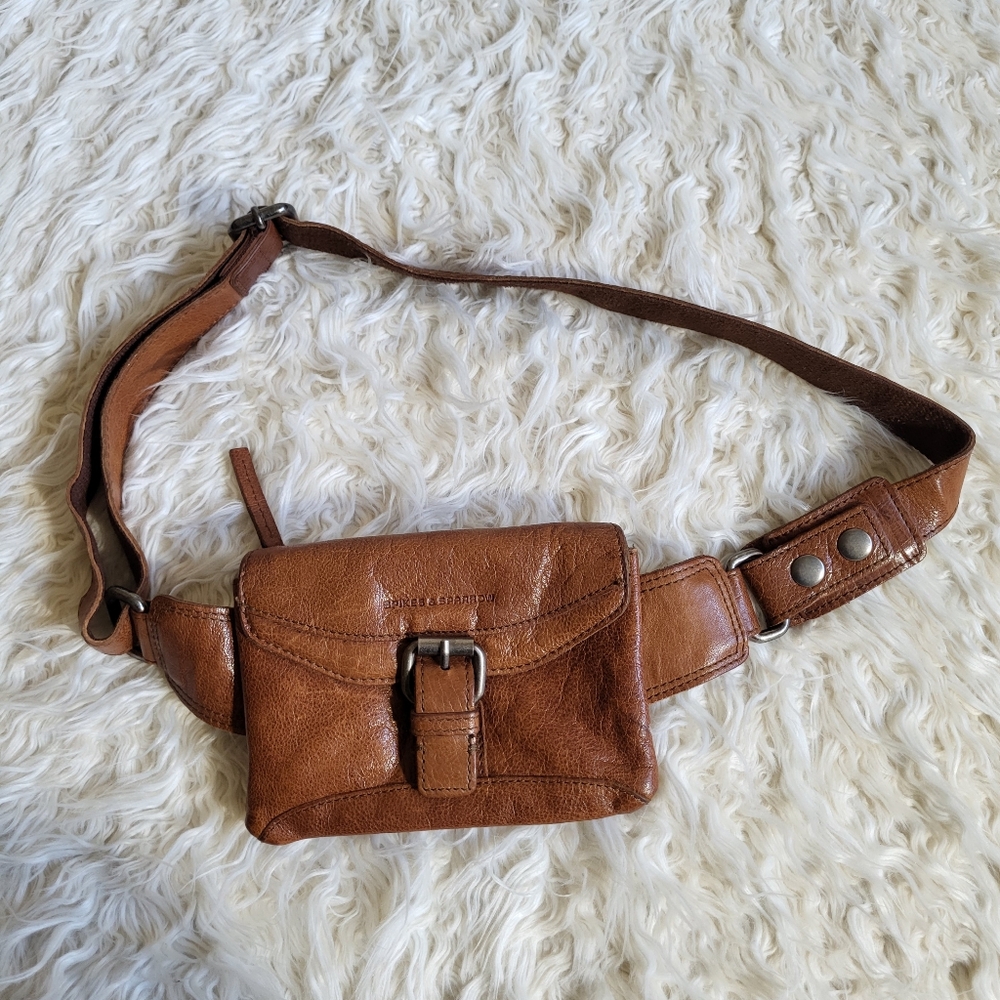 Spikes and Sparrow Leather Brandy Belt/Waist Brown Bag - Picture 1 of 16